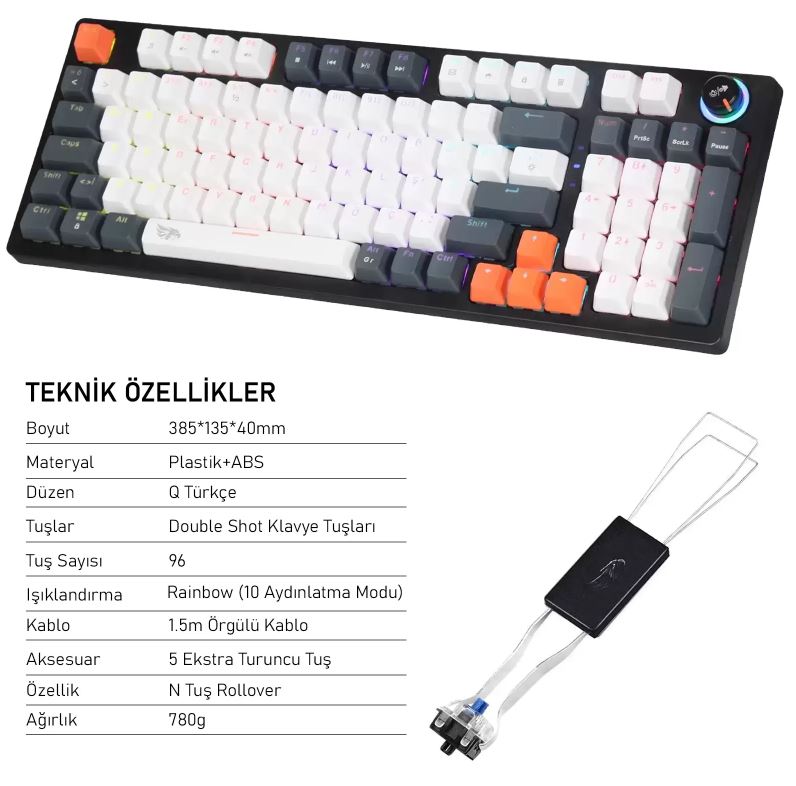 Gerçek Mekanik Oyuncu Klavyesi